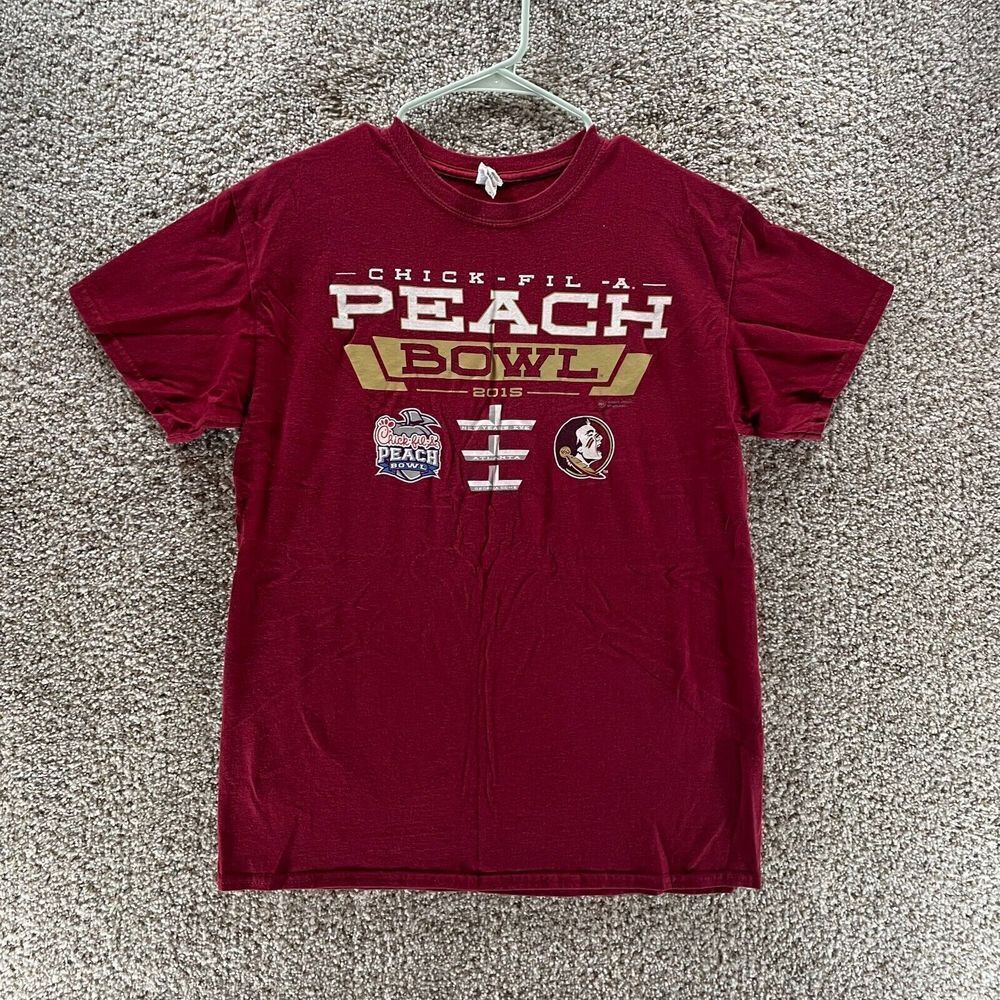 Florida State Seminoles Shirt Adult Medium Red 2015 Peach Bowl NCAA Football Men